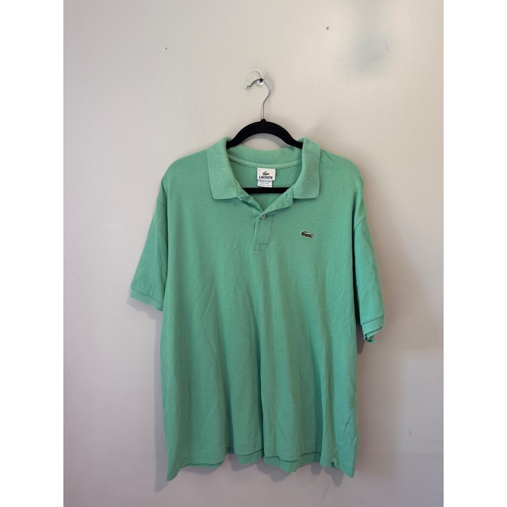Lacoste Mens Mint Green Short Sleeve Pique Cotton Polo Shirt Size 8 5191L